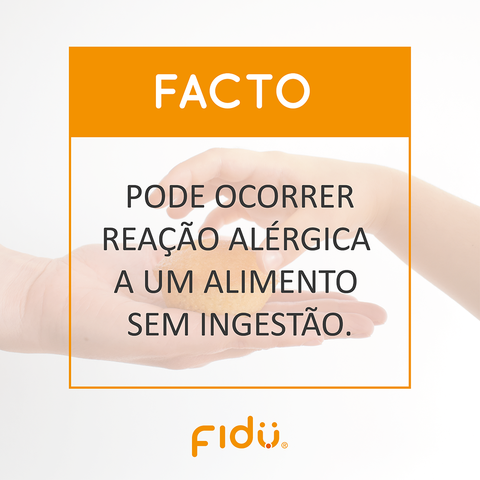 FACTO: Pode ocorrer reação alérgica a um alimento sem ingestão