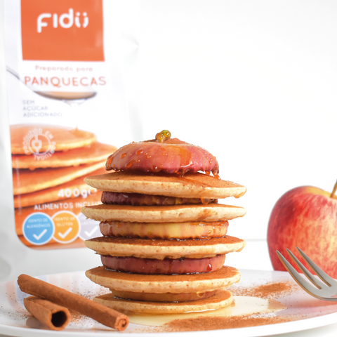 Panquecas de Canela com Maçã Caramelizada_Fidu