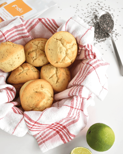 Cupcake de Lima e Chia - Fidu | Alimentos Inclusivos