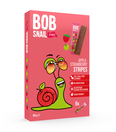 Barras de Fruta Maçã e Morango (6x14g) - Bob Snail