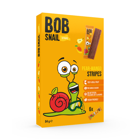 Barras de Fruta Pêra e Manga (6x14g) - Bob Snail