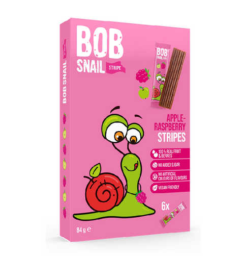 Barras de Fruta Maçã e Framboesa (6x14g) - Bob Snail