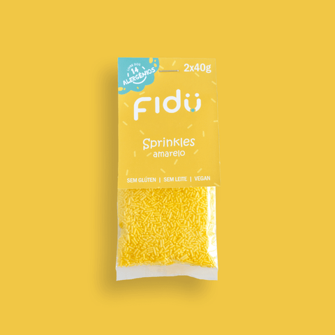 Sprinkles Granulado Amarelo Fidu 2x40g